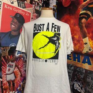 Vintage 90s Norfolk Panther Bust A Few Tennis T Shirt Single Stitch Oneita Sz XL